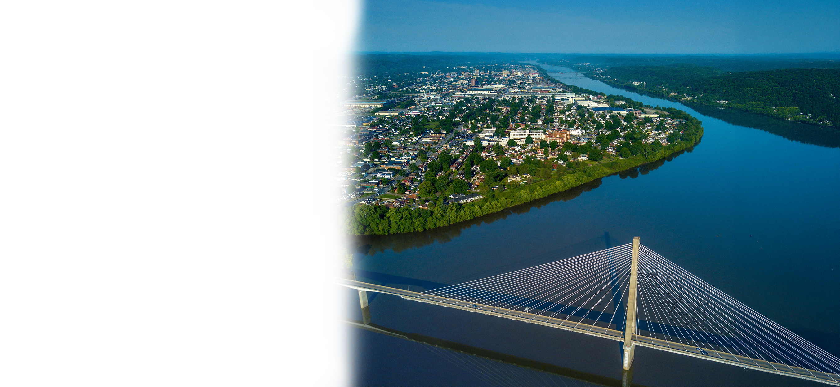 Aerial view of Huntington West Virginia